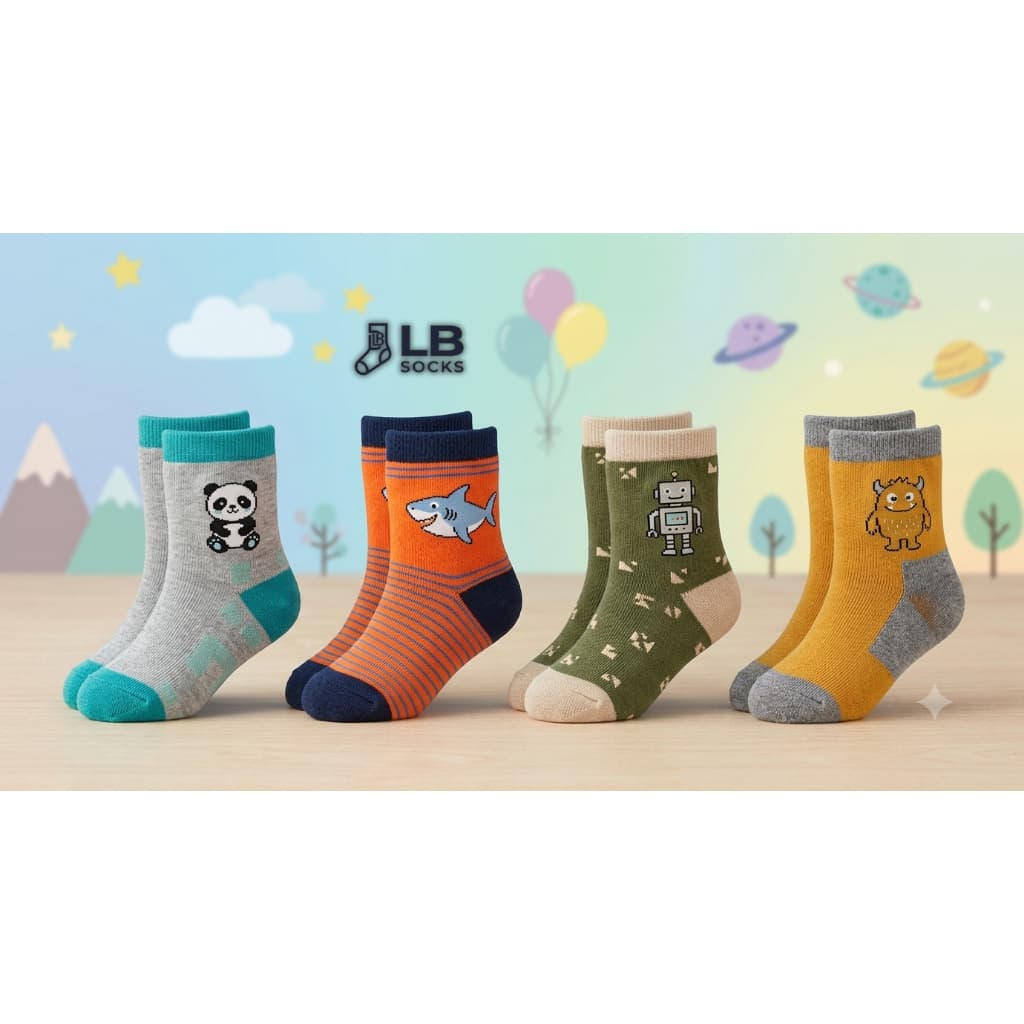 Kit 3 / 6 / 9 / 12 / 15 / 18 / 24 Pares de Meias Infantil Estampadinha Menino ENVIO IMEDIATO