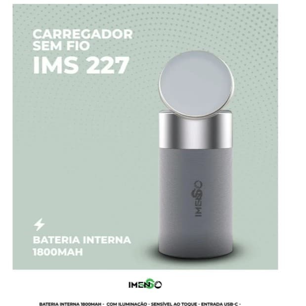 Caixa De Som Imenso Ims-227  3 em 1 Carregador por Indução +  Luminária + Caixa De Som