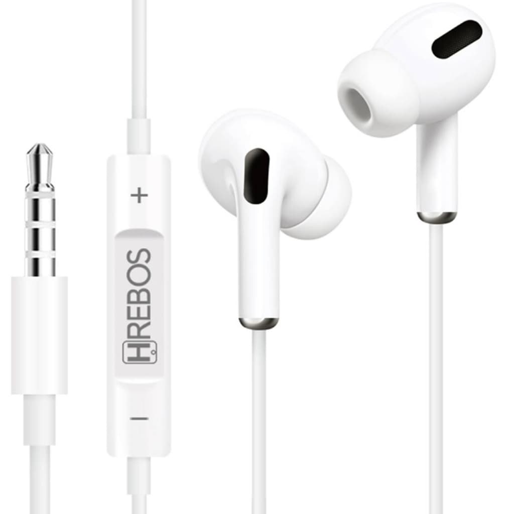 Fone de Ouvido In-Ear Gamer Hrebos HS-82/HS-358 Branco c/ Mic compatível Samsung
