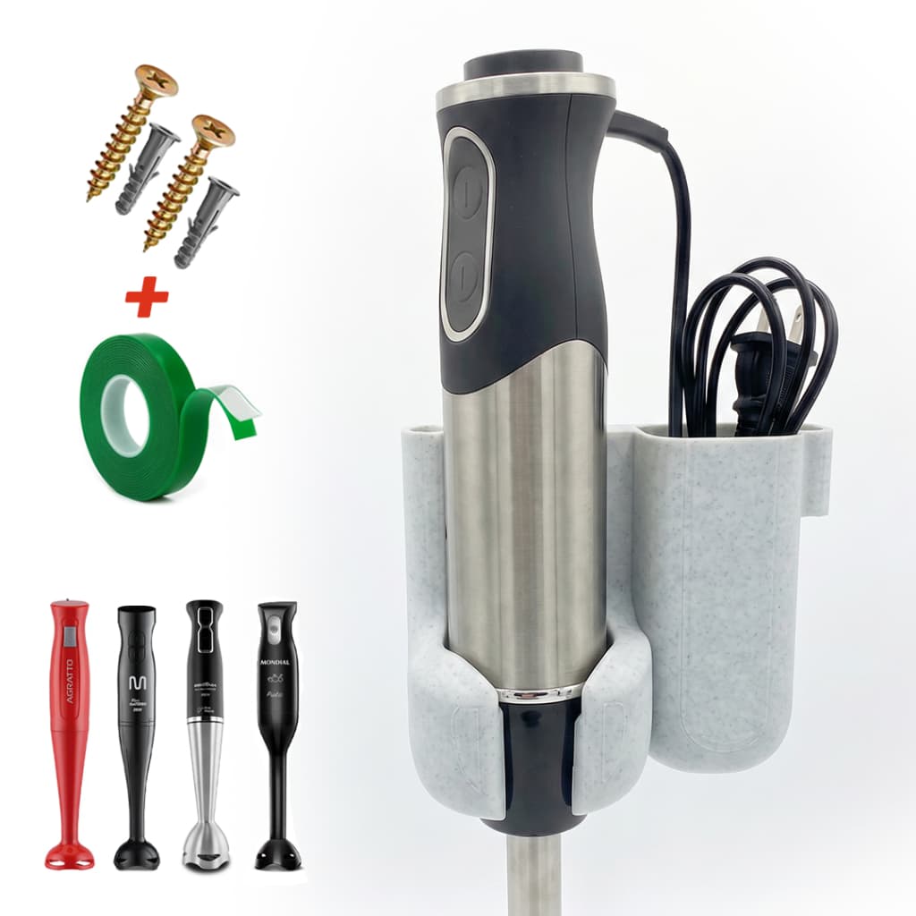 Suporte para Mixer Universal Minimalista Robusto c/ Dupla face + Parafusos - Organize sua cozinha