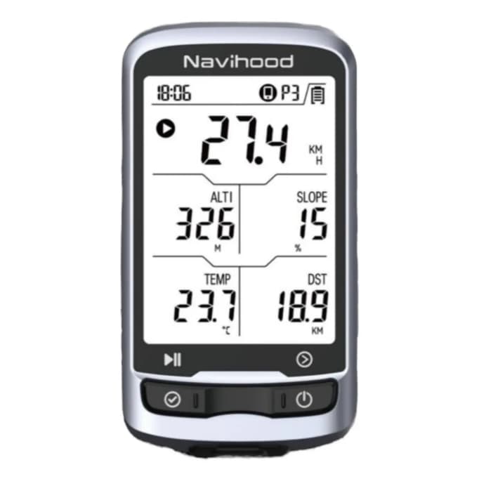 Ciclocomputador/gps Navihood L4 Cinza