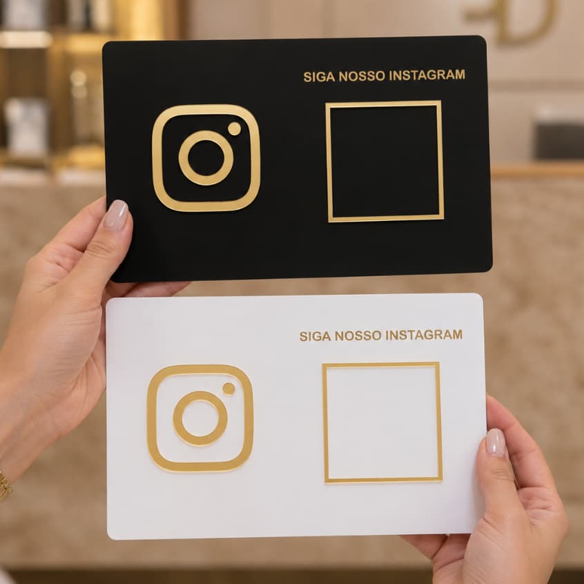 Placa "Siga Nosso Instagram" QR Code em MDF Decorativa  - Promoção !