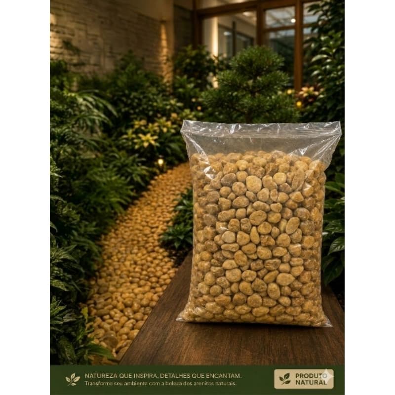 Arenito Amarelo Natural 1 a 5 Kg Pedras de 2 a 4 cm para Jardim e Vasos