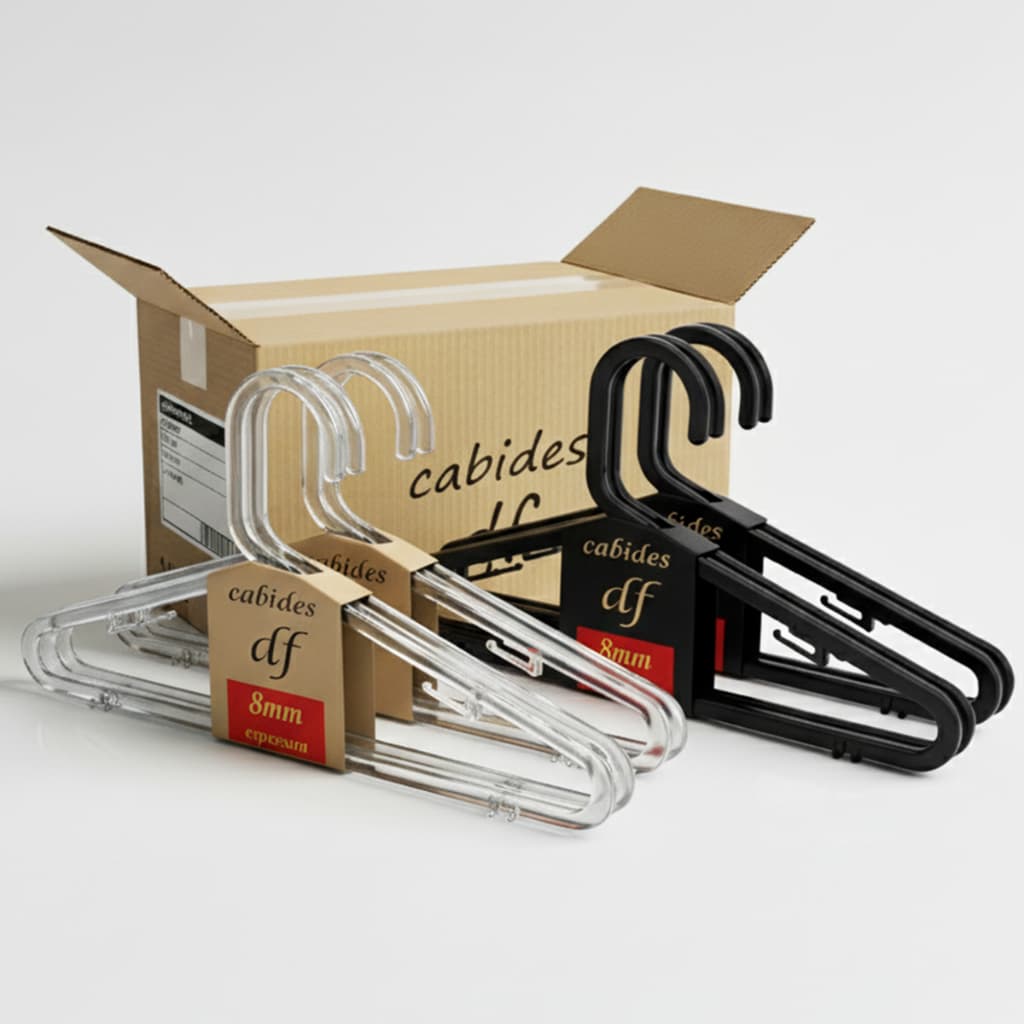 cabides df kit com 25 / 50 unidades preto ou acrílico resistente