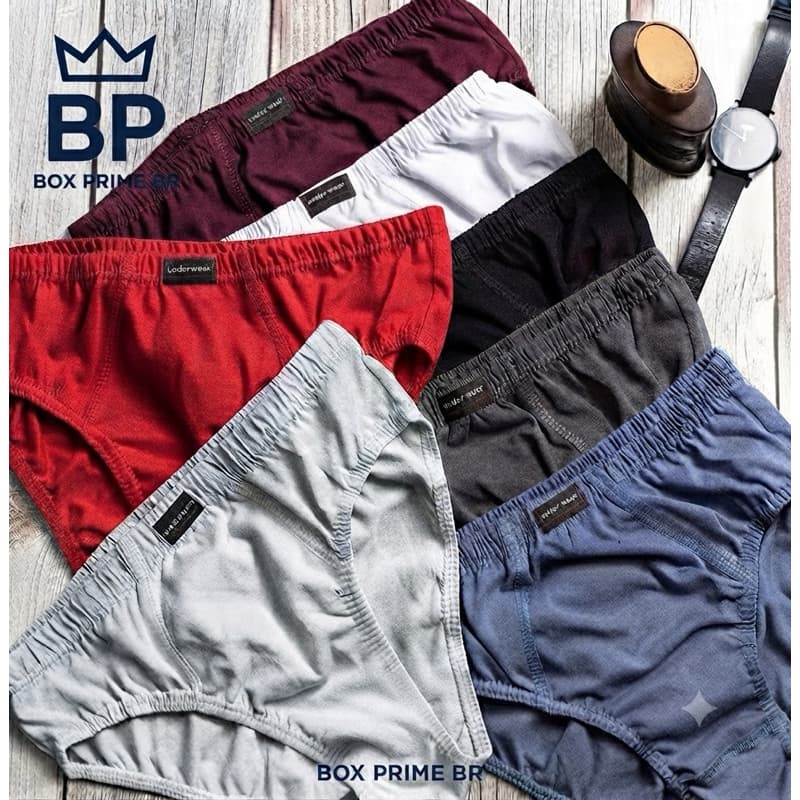 Kit com 5 Cueca Masculina Algodão Adulto Básica Modelo SLIP 100% ALGODÃO - P/M/G/GG/G1/G2/G3