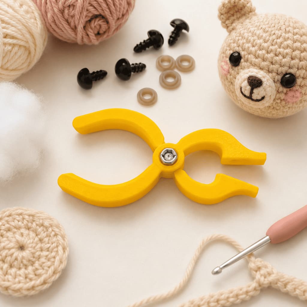 Alicate Aplicador de Olhos de Segurança para Amigurumi Crochê Bonecas Artesanato
