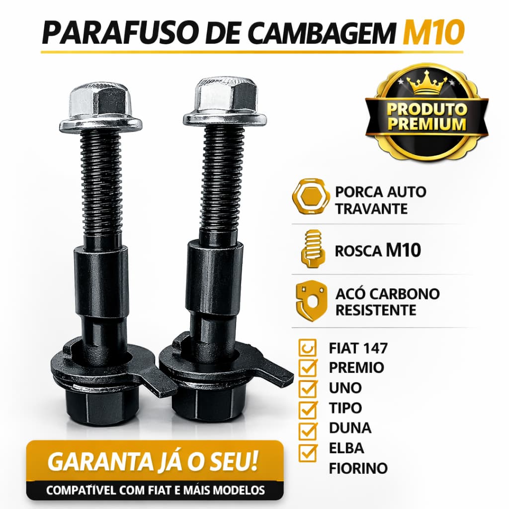 Parafuso De Cambagem M10 Para Regulagem
