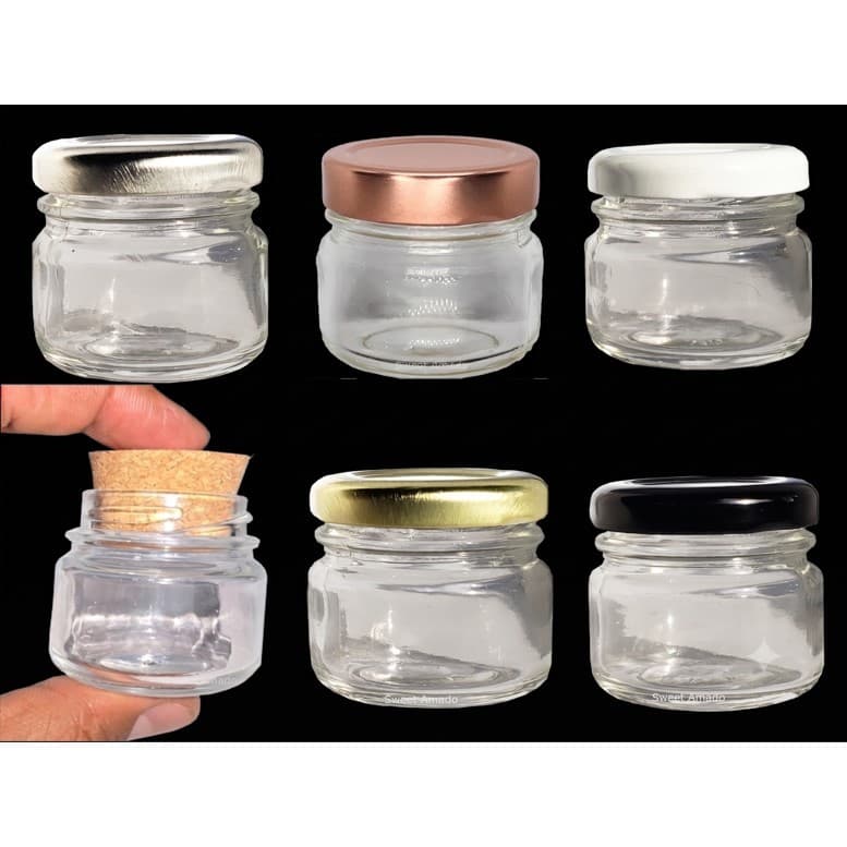 10 Pote Vidro 40ml Tampa metal ou cortiça Brigadeiro Lembrancinha