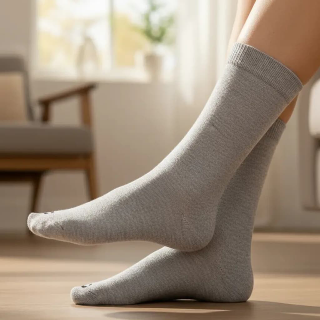 Kit 2 Pares Meia Masculina Branca Cinza Calcanhar Anatômico Macia Ajuste Perfeito Tamanho 39 ao 43