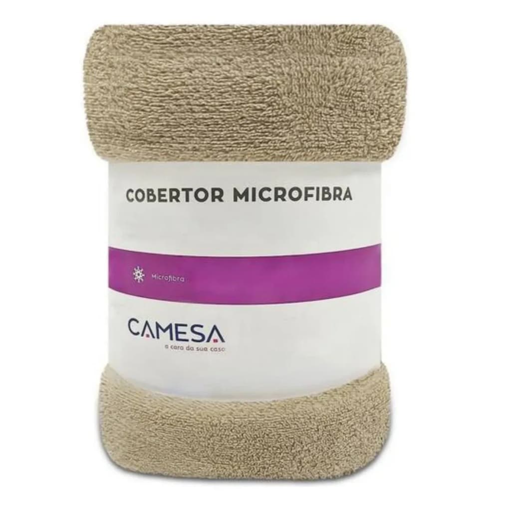 Manta Solteiro 150x220cm Microfibra Soft Macia Camesa