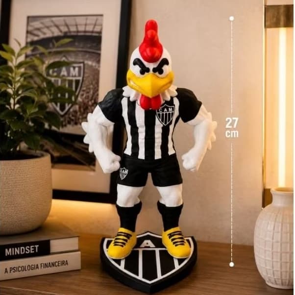 Mascote atlético mineiro do Galo doido decoração