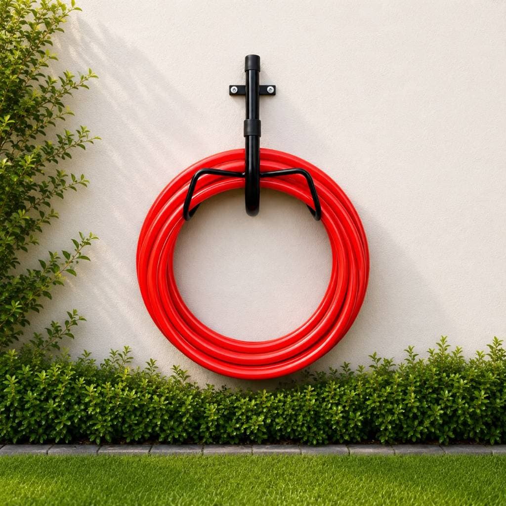 Suporte De Mangueira Em Aço Reforçado Para Organização E Fixação Na Parede Porta Mangueira Jardim