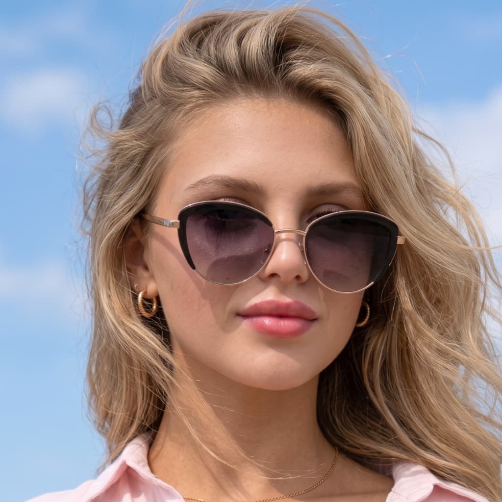 Óculos de Sol Gatinho Escuro Premium Classico Virginia Moda Elegante Verao Em alta uv400 Feminino