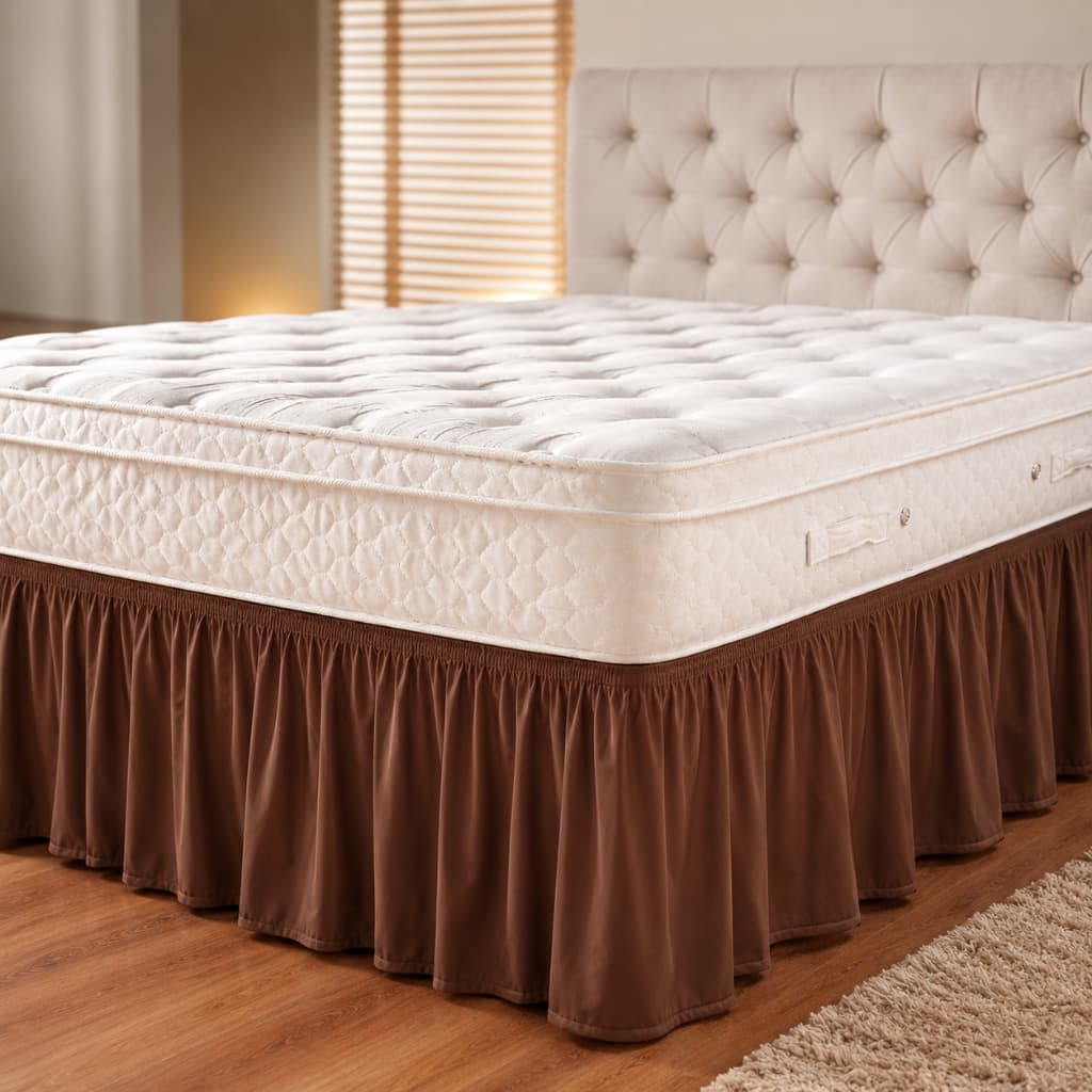 Saia para cama Box Baú ou Conjugado Ajustável com Elástico para os tamanhos Casal Queen King