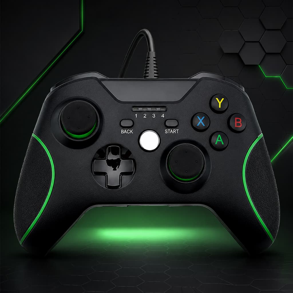 Controle Xbox One Com Fio USB para PC, Xbox Series S Manete Joystick Gamer Controller de Alta Precisão