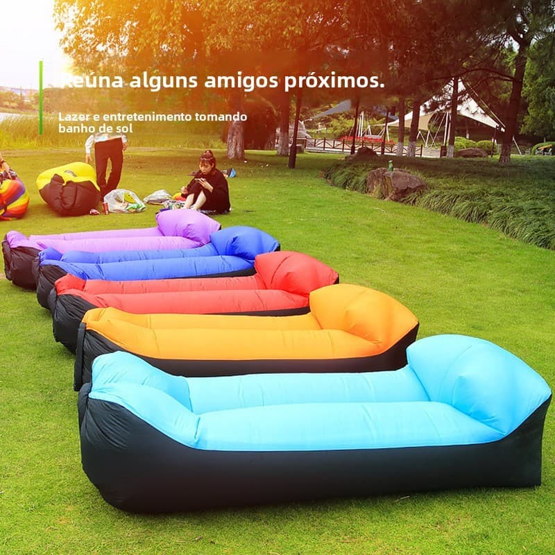 Sofá Inflável Multifuncional para Acampamento, Colchão de Ar Portátil para Exterior, Cama Preguiçosa para Piquenique, Pr
