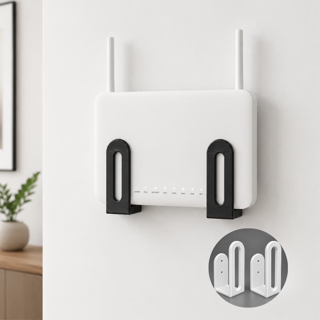 Suporte Para Roteador E Modem de Parede Sem Furo Universal Organizador WiFi Adesivo