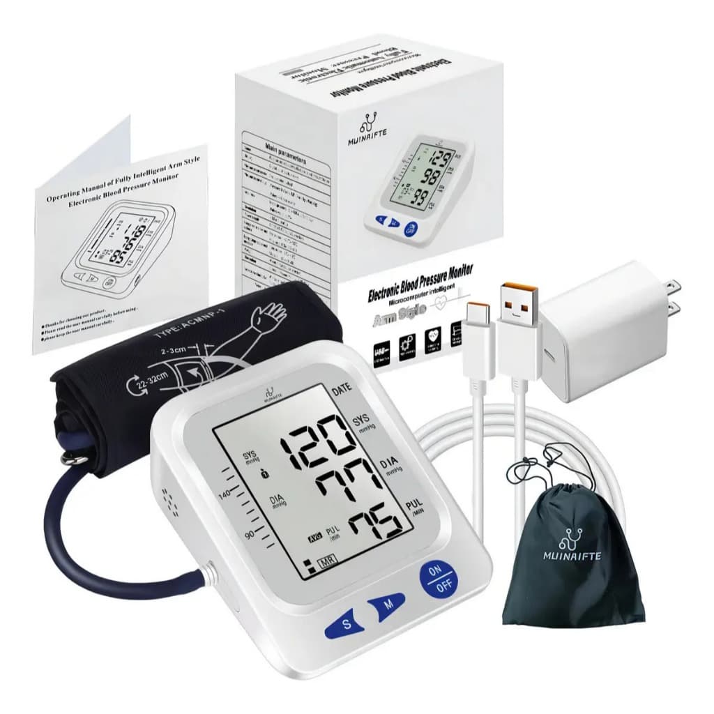 Monitor De Pressão Arterial Automático Braço Com Carregador