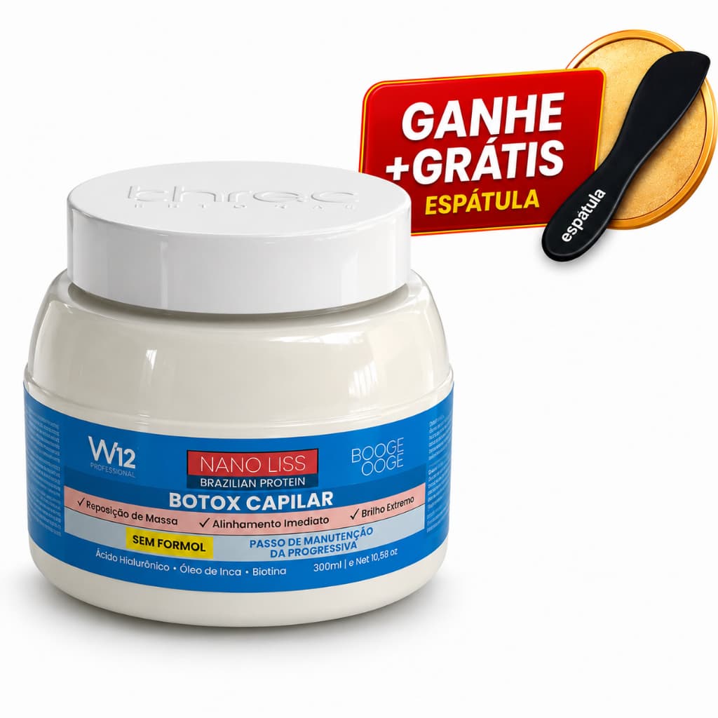 Botox Capilar Nano Liss 300g W12 Sem Formol