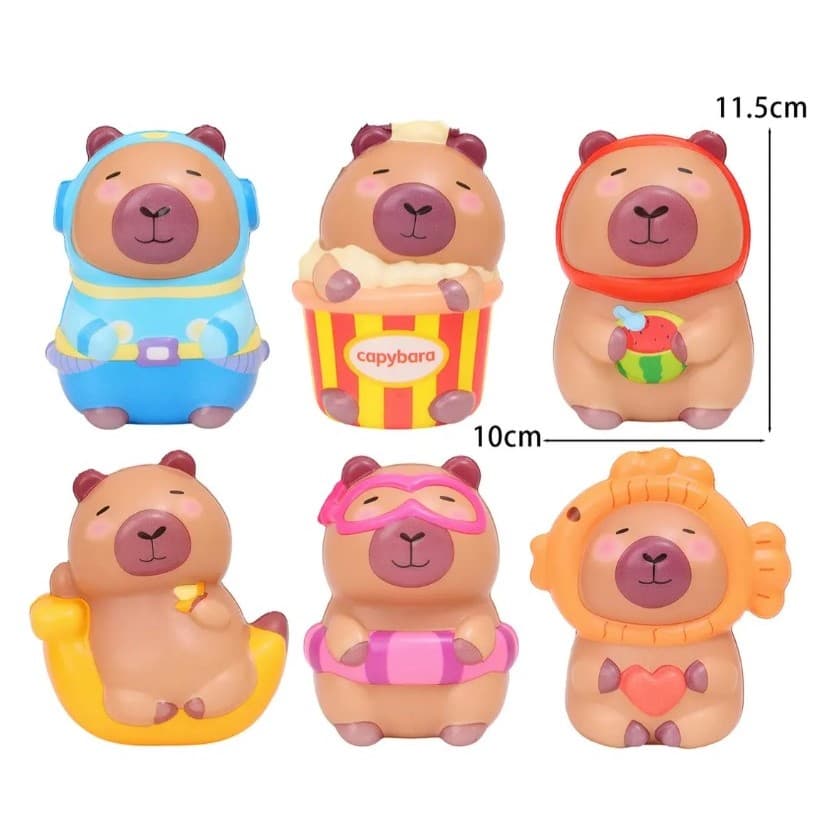 Squishy Capivara  Anti Estresse Fofinha Brinquedo Macio Colecionável Presente Fidget Toy Macio 10cm