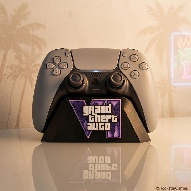 Suporte De Controle GTA 6 Expositor Gamer PS5 PS4 Xbox