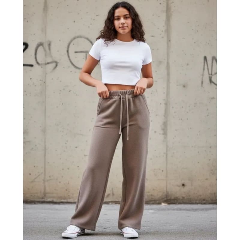 calça pantalona juvenil e infantil menina tamanho 4 6 8 10 12 14  tecido malha crepe  infantis calça básica infantil