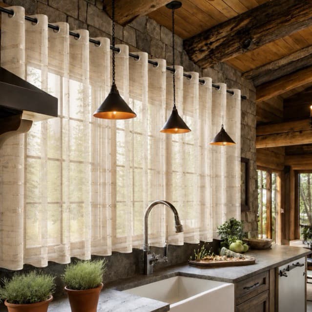 Cortina Voil Xadrez 4,00x1,30 Decoração Cozinha Quarto Sala