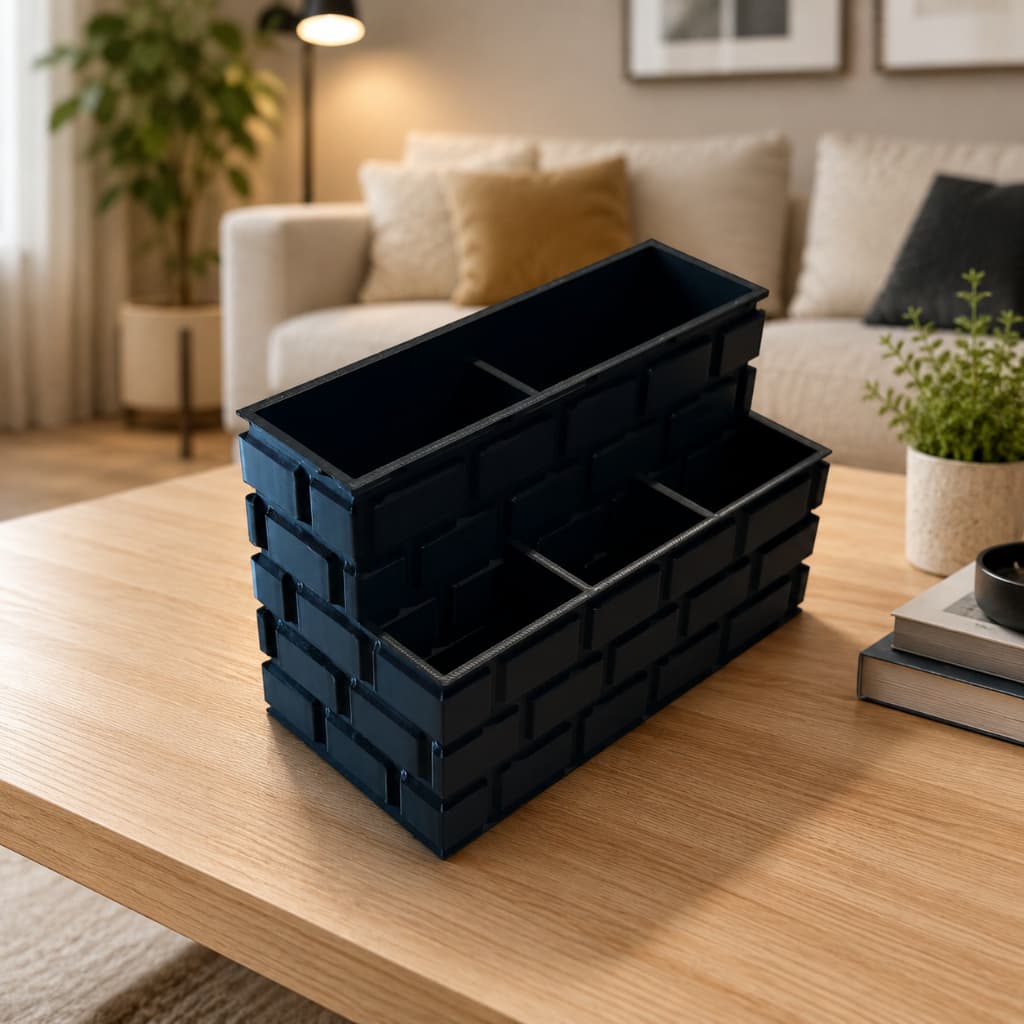 Porta controle remoto Organizador de mesa Decoração para sala Presente criativo