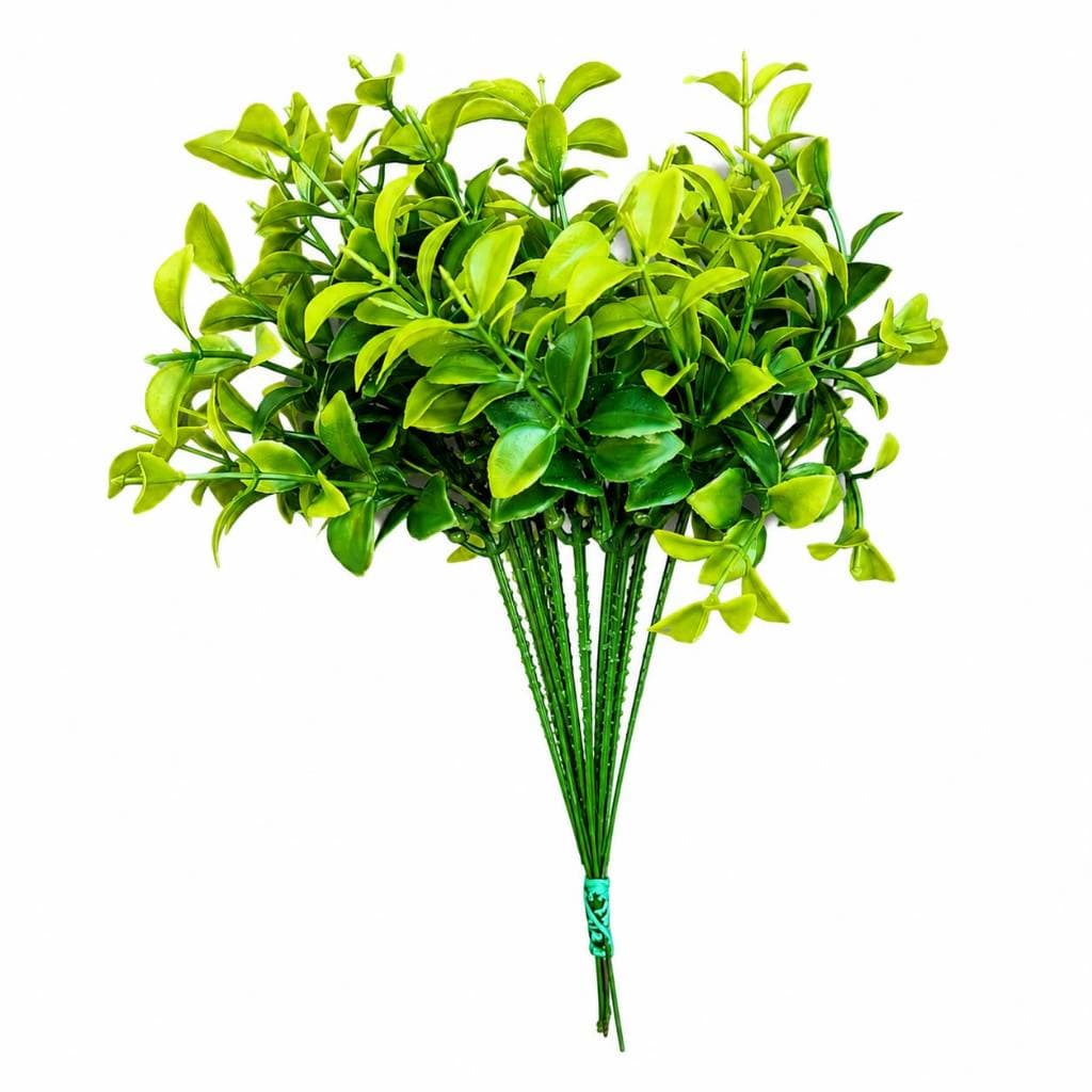 Buque De Mini Ficus Eucalipto 24cm Folhagem Artificial Para Decoração