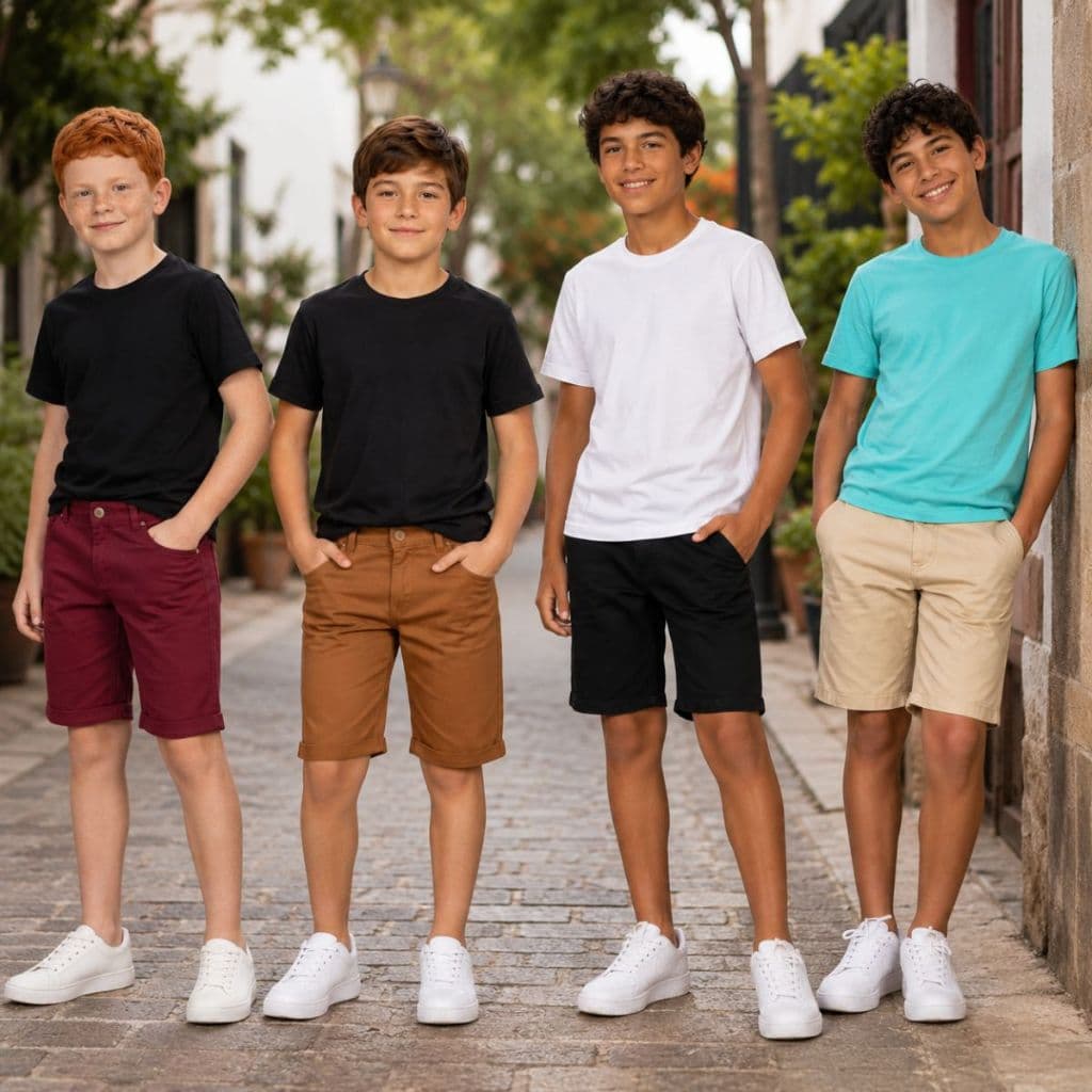 Bermuda Sarja Masculino Bolso Elastano Zíper Short Regulador Interno Street