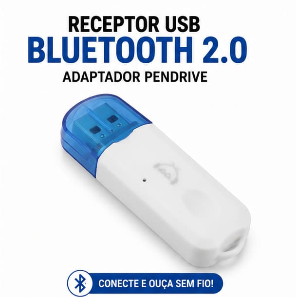 Receptor Adaptador Bluetooth Usb Pendrive Carro Musica