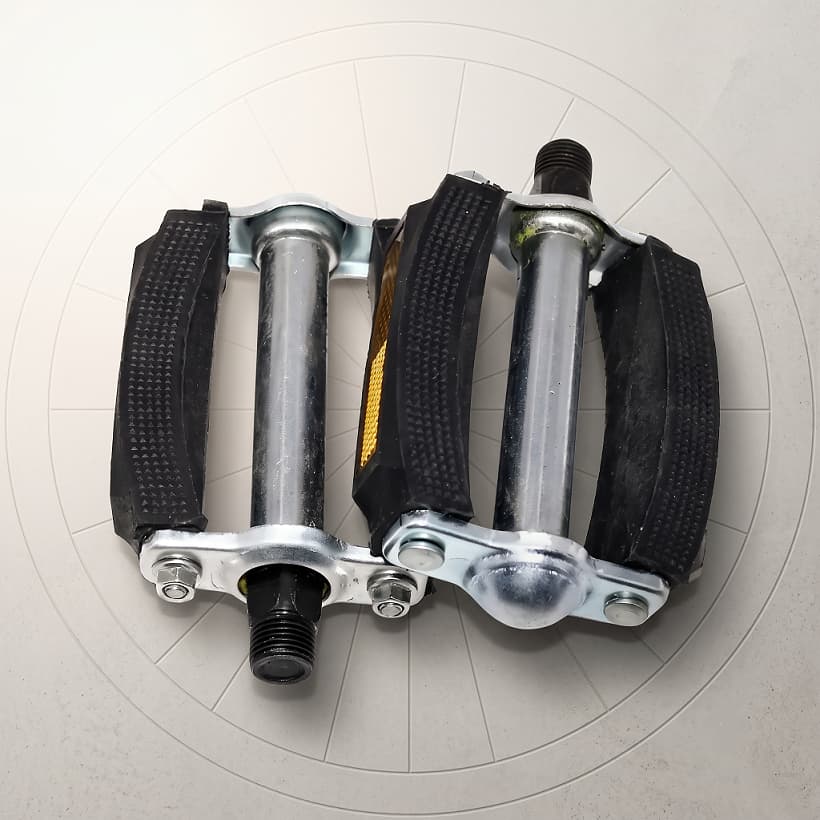 Pedal Bicicleta Antiga Alvorada Monark Sueco Rosca Fina 1/2 com Refletores Retrô Relíquia