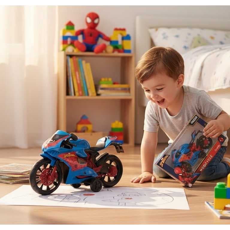 Moto Homem Aranha, Webcycle Infantil de Fricção, Jogo de Bilhar, Mini Jogo de Bilhar Diversão Garantida Para os Meninos