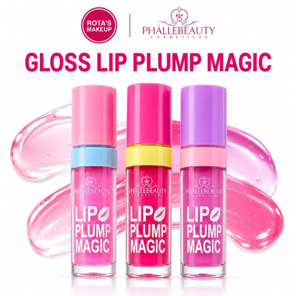 Gloss Lip Plump Magic Phallebeauty | Aumenta Lábios | Brilho Intenso