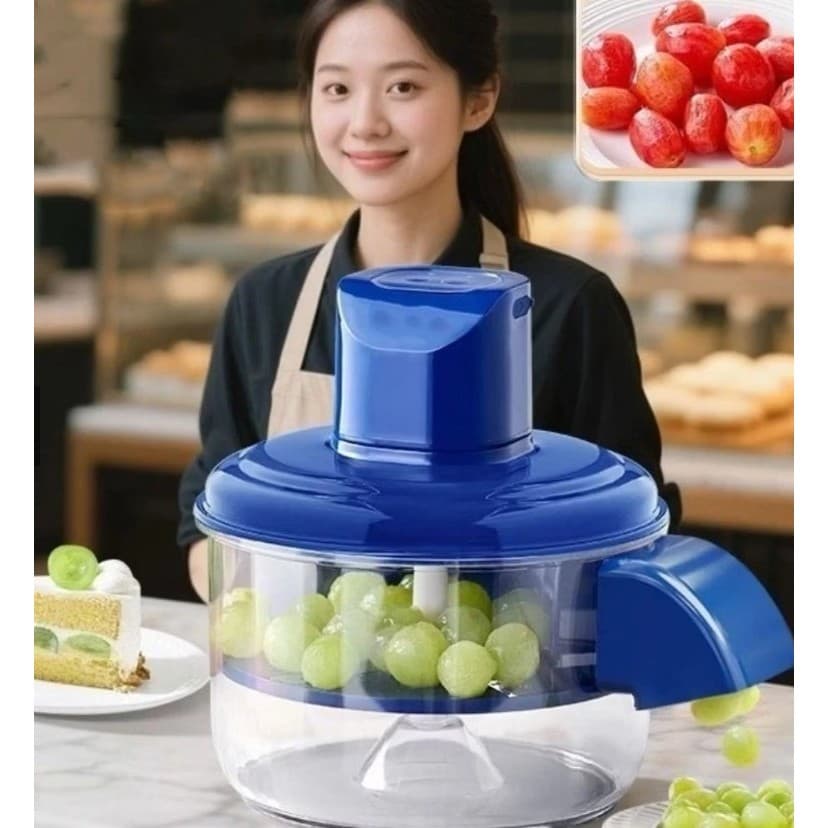 Descascador Elétrico Automático Portátil 127/220V Cozinha Descascar Alho Uvas Frutas Tomate Legumes