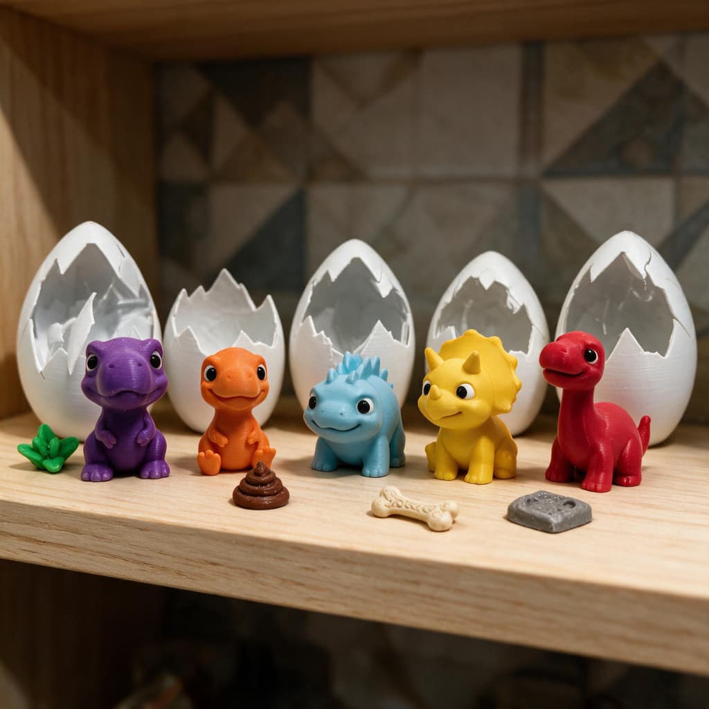 Ovo de Dinossauro Surpresa, Brinde ou Lembrancinha para Aniversário - Colecionável Quebra Ovos Dinossauro