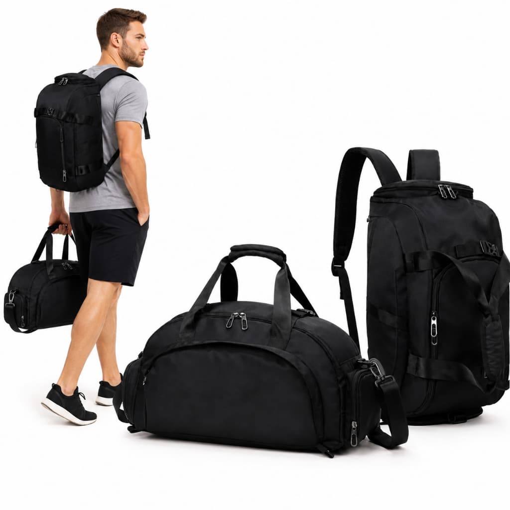 Bolsa Mochila 3 Em 1 Academia Natação Viagem Mala De Bordo Multifuncional