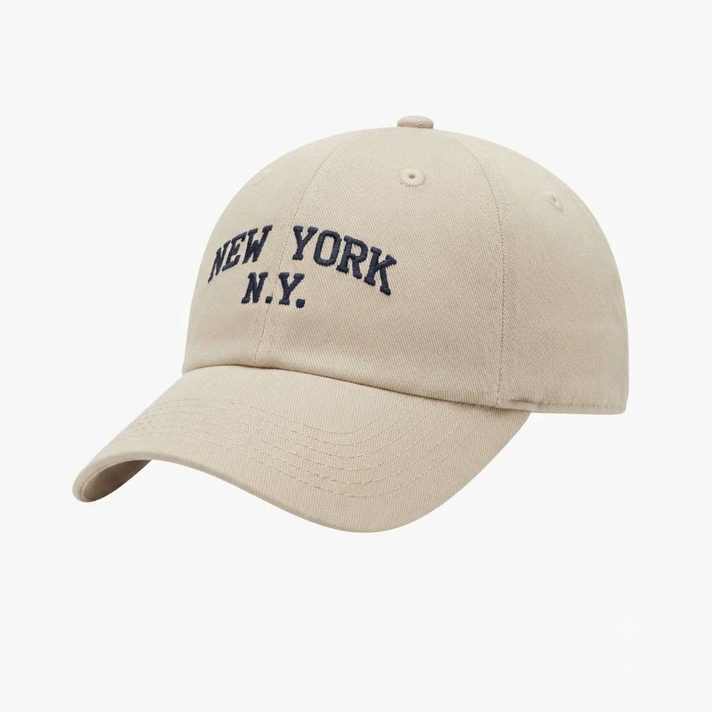 Boné NY New York Dad Hat Aba Curva Bordado Premium Ajustável Unissex Casual Streetwear Masculino Feminino