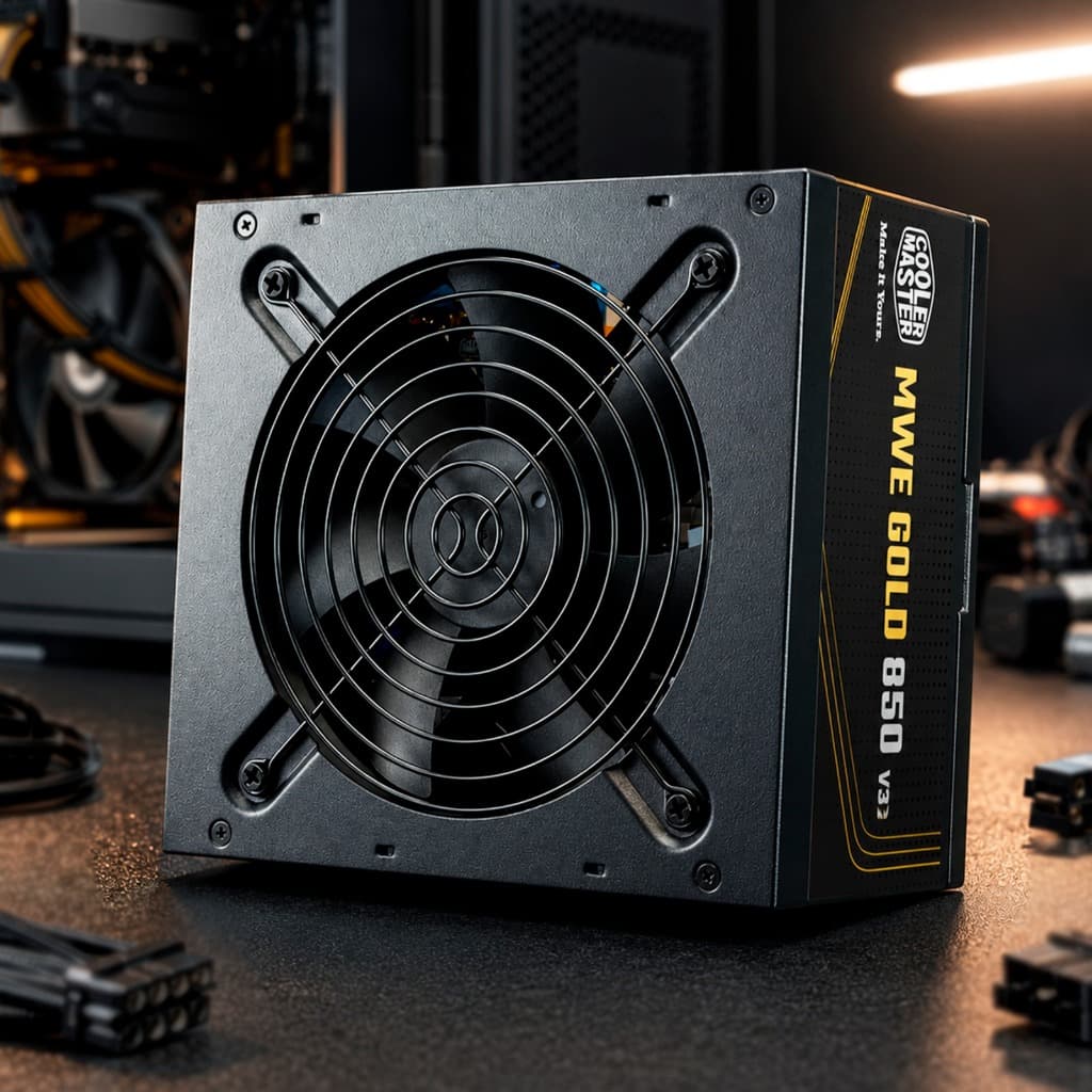 Fonte Cooler Master MWE Gold 850 V3, 850W, 80 Plus Ouro, ATX 3.1, PFC Ativo, Black