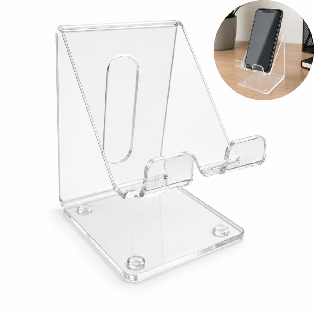 Suporte Expositor Para Celular Em Acrílico Display De Mesa Para Celulares Tablet