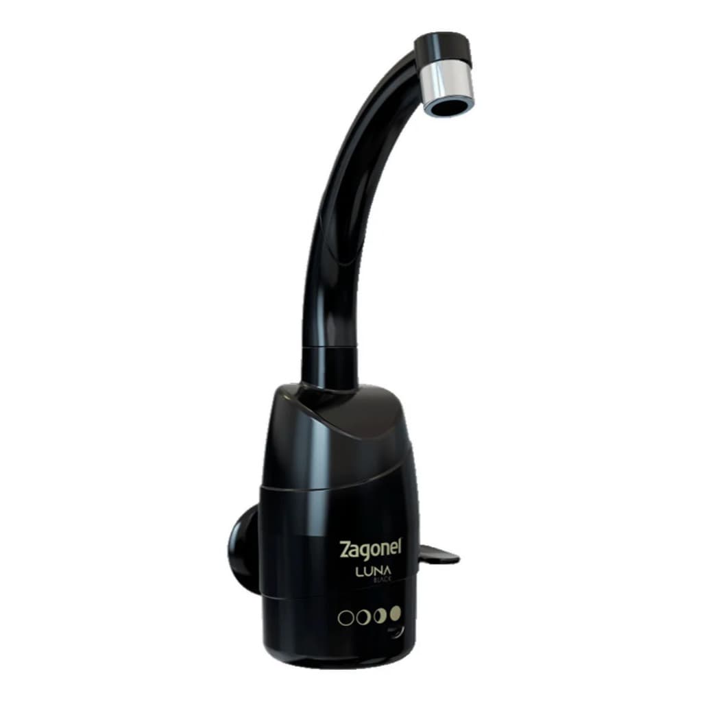 Torneira Elétrica De Parede Luna Preta Black Zagonel 5500W 220V