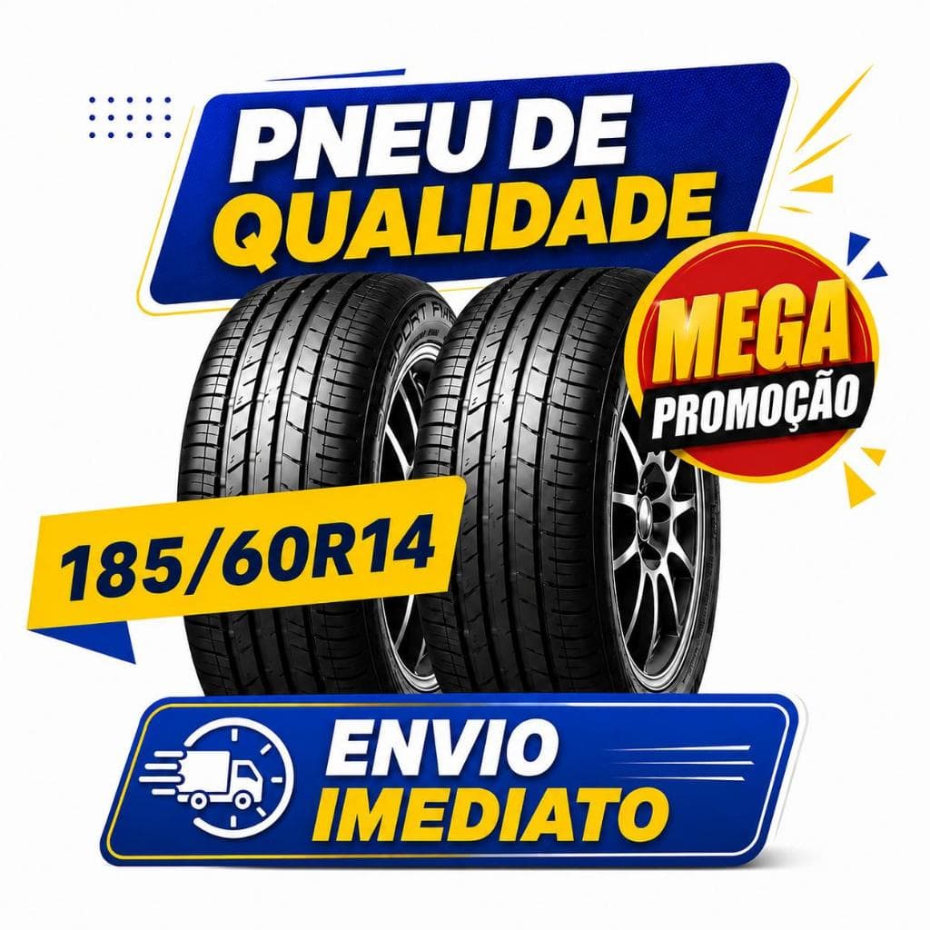 KIT 2  Pneus 185/60R14 Remold Vipal Aro 14 Linha Premium com selo do INMETRO