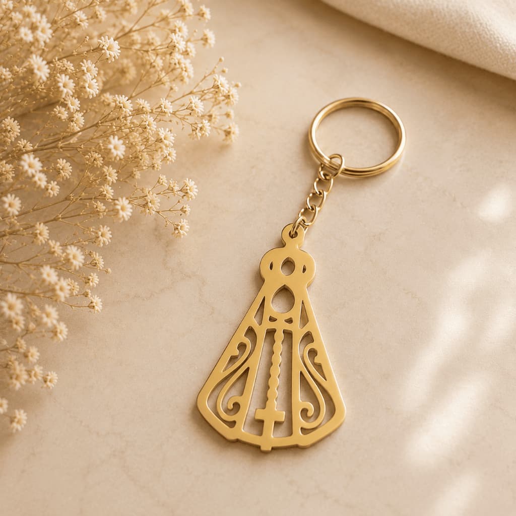 Chaveiro Impressão 3D Vários Modelos Nossa Senhora Aparecida Ore e Confie Jesus Fé Lembrancinha Presente Batizado Crisma