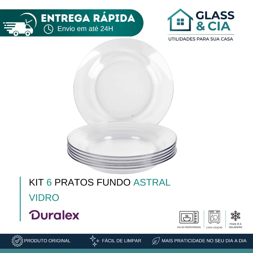Kit 6 Pratos Fundos Duralex Astral -  Nadir Figueiredo