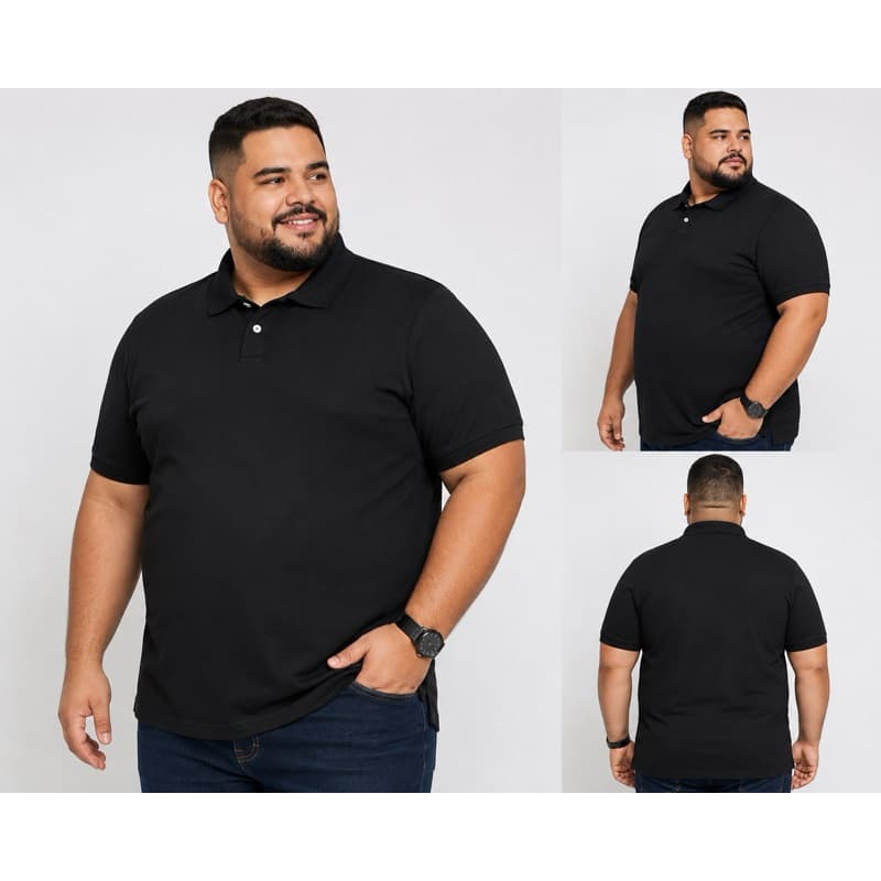 Polo Plus Size Piquet Masculino Para Uniformes e Dia a Dia