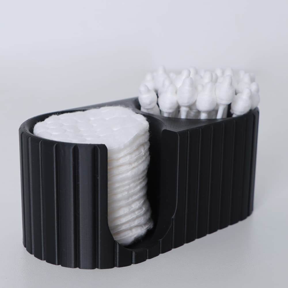 Organizador Cotonete Algodão 3D Elegante Porta cotonete Elegante Premium Moderno