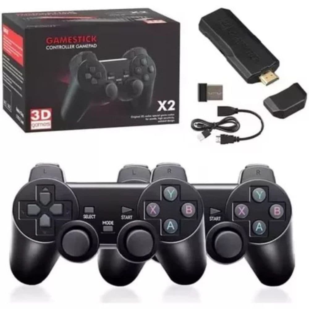 Game Stick Console Retrô GD10 4K com +30.000 Jogos - Plug & Play com 2 Controles Sem Fio