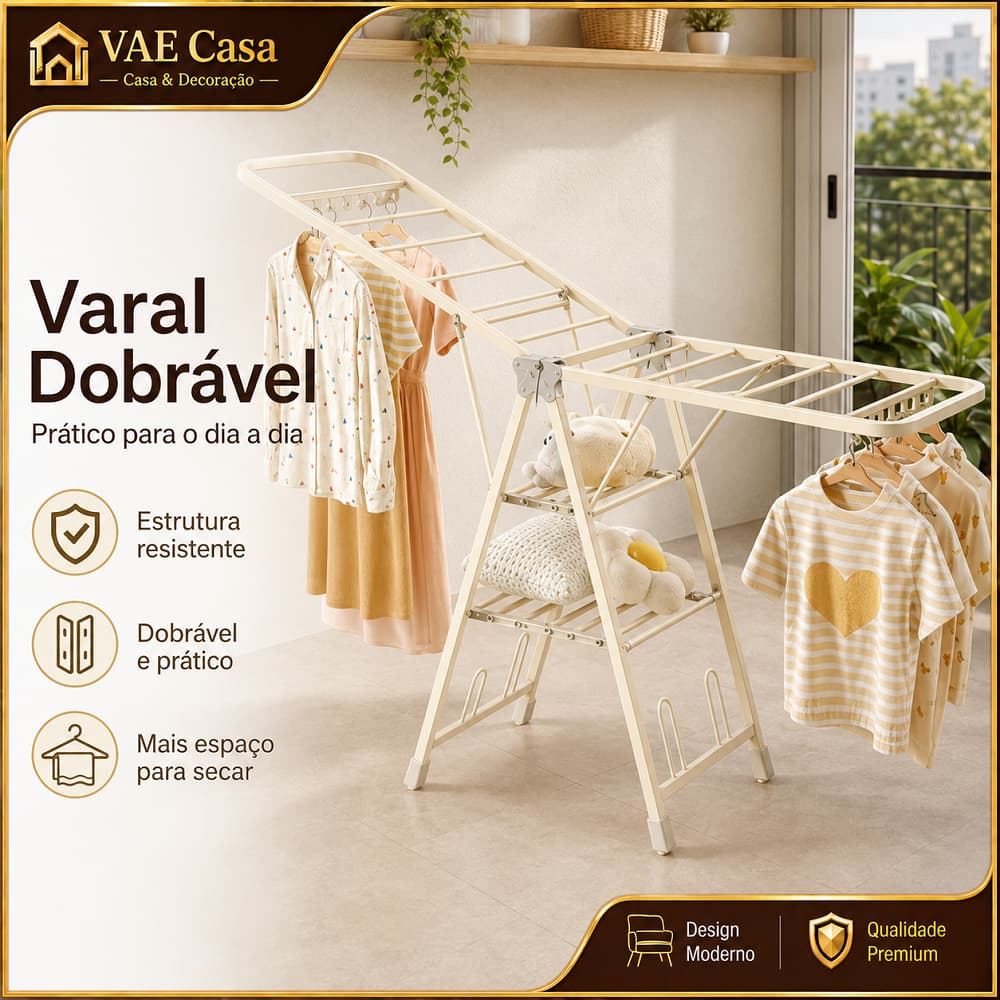 Varal De Secagem Dobrável Modelo Borboleta, Espaço Amplo Para Roupas E Toalhas, Estrutura Leve Para Área De Serviço E