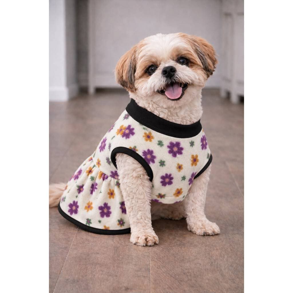 Vestido pet soft estampada, roupa de frio, roupinha gato cachorro, pijama roupa pet inverno