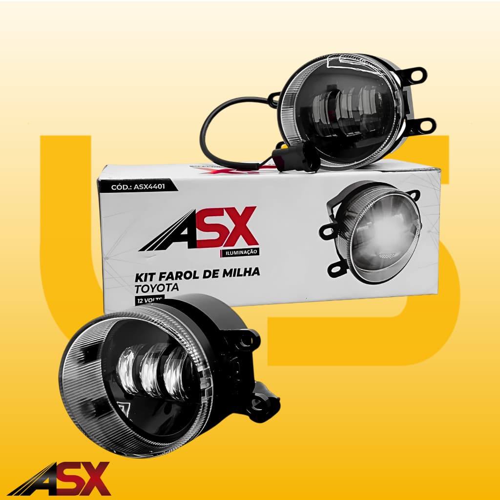 Kit Farol De Milha/auxiliar Led Embutido Universal 40w 6000k Toyota Yaris Hilux Corolla